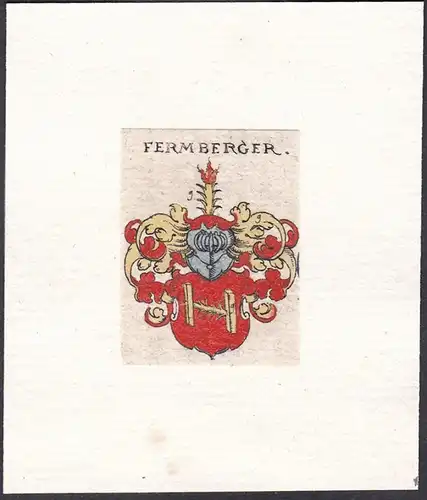 Fermberger - Formberger Fermberger Fernberger Wappen coat of arms heraldry Heraldik