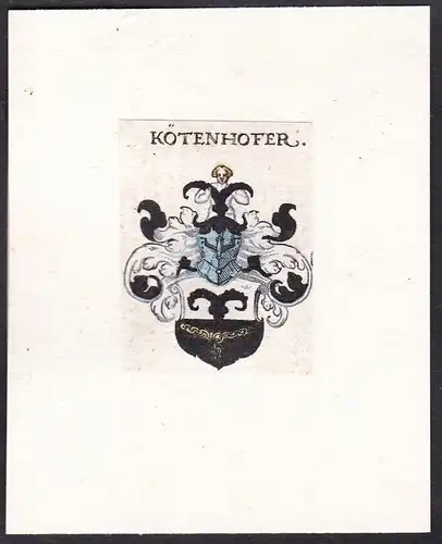 Kötenhofer - Wappen coat of arms heraldry Heraldik