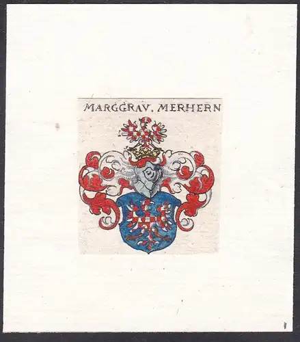 Marggrv. Merhern - Wappen coat of arms heraldry Heraldik