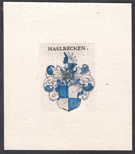 Haslbecken - Wappen coat of arms heraldry Heraldik