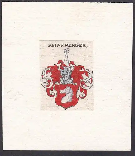 Reinsperger - Reinsberger Wappen coat of arms heraldry Heraldik