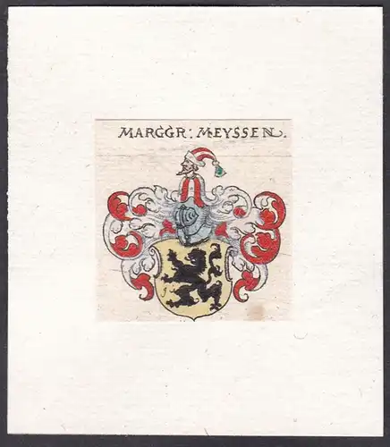 Marggr. Meyssen - Meissen Wappen coat of arms heraldry Heraldik