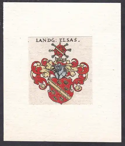 Landg. Elsas - Alsace Elsass Wappen coat of arms heraldry Heraldik