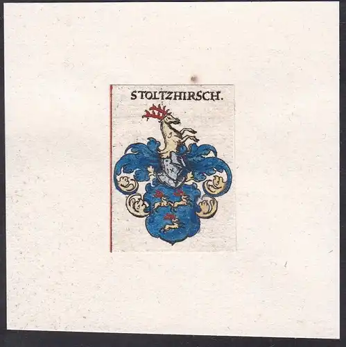 Stoltzhirsch - Stolzhirsch Wappen Adel coat of arms heraldry Heraldik