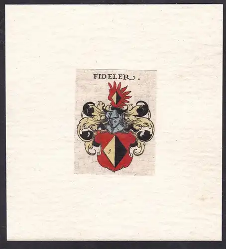 Fideler - Fiedler Wappen Adel coat of arms heraldry Heraldik