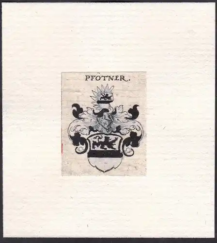 Pfötner - Pförtner  Wappen Adel coat of arms heraldry Heraldik