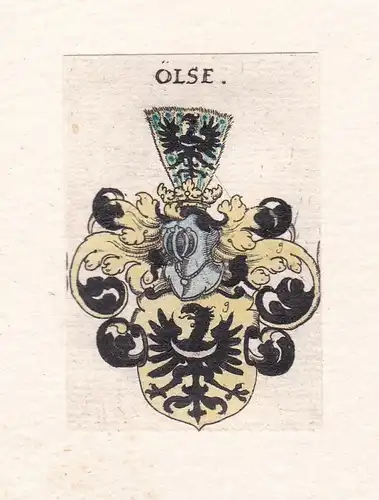 Ölse - Olszany Niederschlesien Polska Polen Poland / Wappen Adel coat of arms heraldry Heraldik
