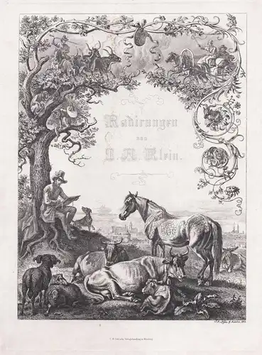 Radirungen von J. A. Klein - Titelblatt / title page