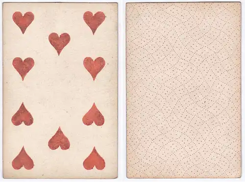 (Herz 10) - ten of hearts / playing card carte a jouer Spielkarte cards cartes
