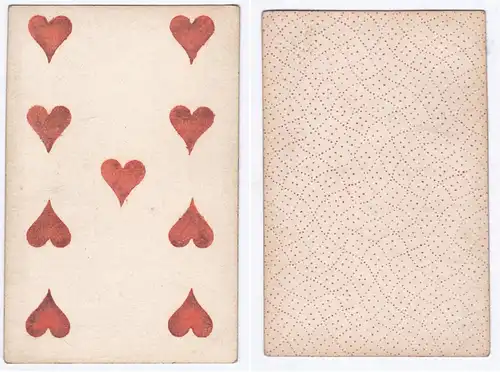(Herz 9) - nine of hearts / playing card carte a jouer Spielkarte cards cartes