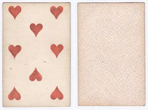 (Herz 8) - eight of hearts / playing card carte a jouer Spielkarte cards cartes