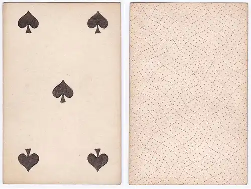 (Pik 5) - five of spades / playing card carte a jouer Spielkarte cards cartes