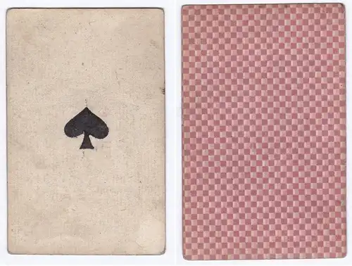 (Pik Ass) - ace of spades / playing card carte a jouer Spielkarte cards cartes