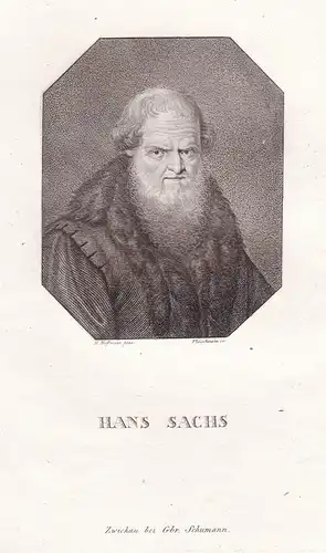 Hans Sachs - (1494-1576) Meistersinger Dichter Schuhmacher / Portrait