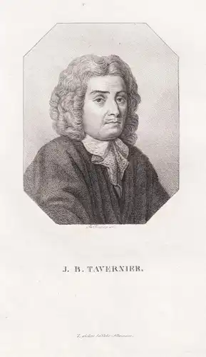 J.B. Tavernier - Jean-Baptiste Tavernier (1605-1689) French traveler gem merchant Diamantenhändler / Portrait