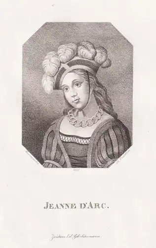 Jeanne d'Arc - Johanna von Orleans (1412-1431) patron saint of France Französische Nationalheldin / Portrait