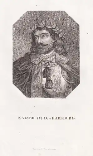 Kaiser Rud. v. Habsburg - Rudolf I. von Habsburg (1218-1291) Kaiser emporer Habsburger / Portrait