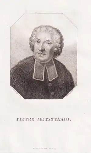 Pietro Metastasio - (1698-1782) Librettist poet Dichter / Portrait