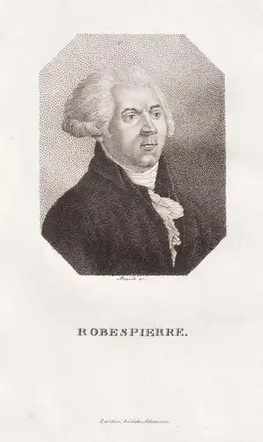 Robespierre - Maximilian Marie de Robespierre (1758-1794) advocat Anwalt French Revolution / Portrait
