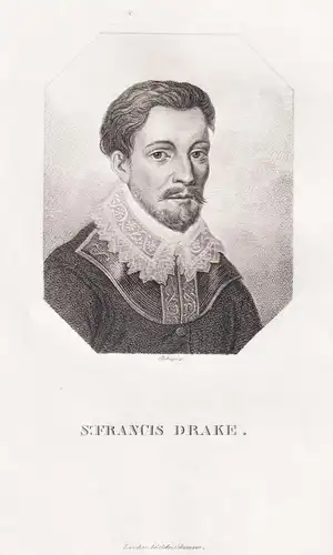 St. Francis Drake - Sir Francis Drake (1545-1569) English explorer Forscher privateer Freibeuter / Portrait