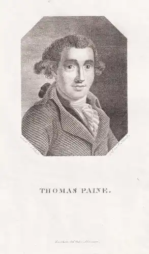 Thomas Paine - (1737-1809) American philosopher Philosoph / Portrait