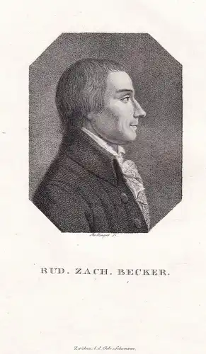 Rud. Zach. Becker - Rudolf Zacharias Becker (1752-1822) author Schriftsteller / Portrait