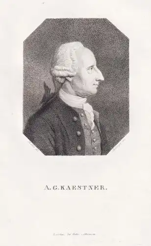 A.G. Kaestner - Abraham Gotthelf Kästner (1719-1800) astronomer Astronom mathematician Mathematiker / Portrait