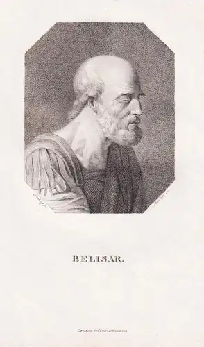 Belisar - Belisarius (c. 500-565) military commander Byzantine Empire General / Portrait