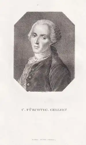C. Fürchteg. Gellert - Christian Fürchtegott (1715-1768) Gellert Dichter poet Aufklärung / Portrait