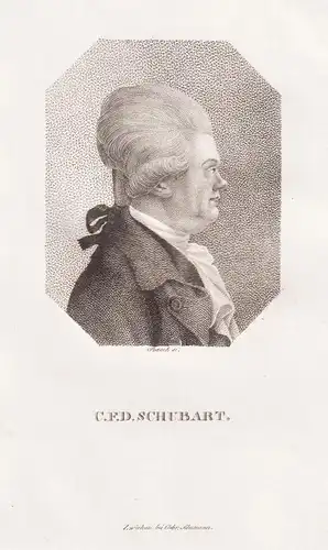 C.F.D. Schubart - Christian Schubart (1739-1791) composer Komponist / Portrait