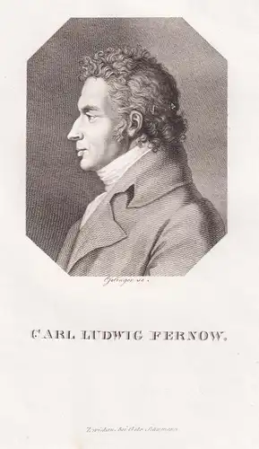 Carl Ludwig Fernow - (1763-1808) Kunsttheoretiker Romanist Bibliothekar Weimar / Portrait