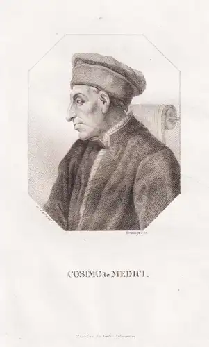 Cosimo de Medici - (1389-1464) banker politician Politiker Firenze Florenz / Portrait