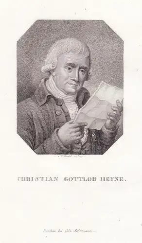 Christian Gottlob Heyne - (1729-1812) Direktor der Uni-Bibliothek in Göttingen Dichter poet / Portrait