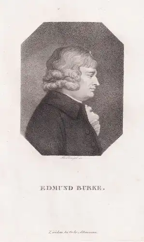 Edmund Burke - (1729-1797) Anglo-Irish economist Ökonom philosopher Philosoph statesman Staatsmann / Portrait