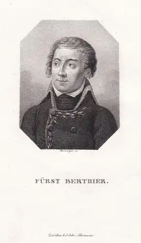 Fürst Berthier - Louis Alexandre Berthier (1753-1815) French general marechal / Portrait