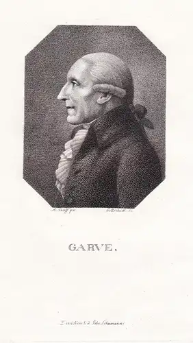Garve - Christian Garve (1742-1798) author Schriftsteller philosopher Philosoph / Portrait