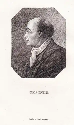Gessner - Salomon Gessner (1730-1788) Dichter Maler poet painter / Portrait