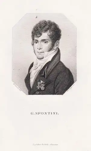 G. Spontini - Gaspare Spontini (1774-1851) composer Komponist Opernkomponist Oper opera / Portrait