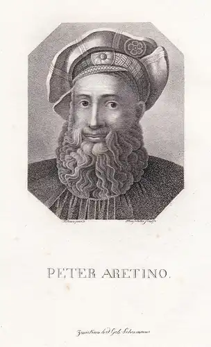 Peter Aretino - Pietro Aretino (1492-1556)  Italian poet Dichter playwright Dramatiker author Schriftsteller /