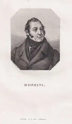 Rossini - Gioaccino Antonio Rossini (1792-1868) composer Komponist / Portrait