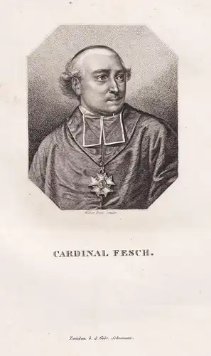 Cardinal Fesch - Joseph Fesch (1763-1839) Cardinal Kardinal Erzbischof archbishop Lyon / Portrait