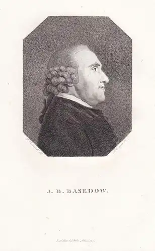 J.B. Basedow - Johann Bernhard Basedow (1724-1790) author Schriftsteller educator Pädagoge / Portrait