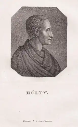 Hölty - Ludwig Christoph Heinrich Hölty (1748-1776) Dichter poet / Portrait