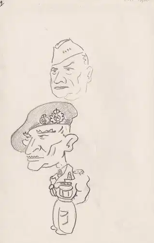 Bernard Montgomery (1876-1976) British army officer / Karikatur caricature