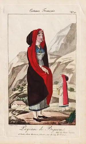 Paysanne de Bigore - Bigorre woman costumes Tracht costume / Haute-Pyrenees