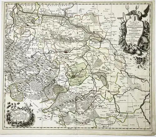 Tabula Geographica Principatus Halberstadiensis, Abbatie Quedlinburg, Comitatus Wernigerod ad statum novissimu