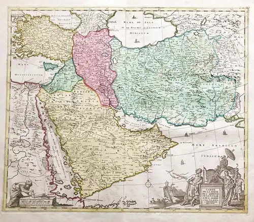 Carte de la Perse, de l'Armenie de la Natolie & de l'Arabie - Persia Arabia Iran Persien Arabien Turkey Türkei