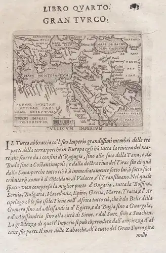 Turcicum Imperium / Turcici Imperii descriptio - Turkey Saudi Arabia Syria Egypt map Karte