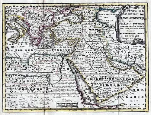 Estats de l'Empire du Grand Seigneur dit Sultan et Ottomans Empereur des Turcs dans trois parties du Monde...