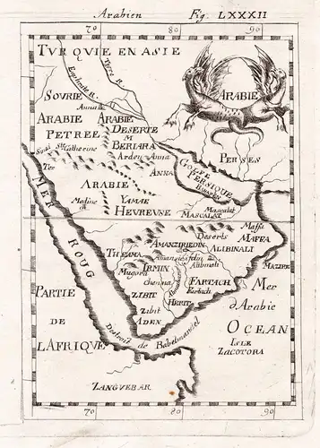 Arabie - Saudi Arabia Yemen Oman map Karte